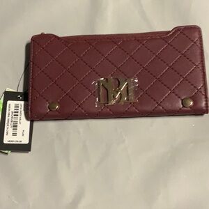 Badgley Mischka Quilted Burgundy Wallet
